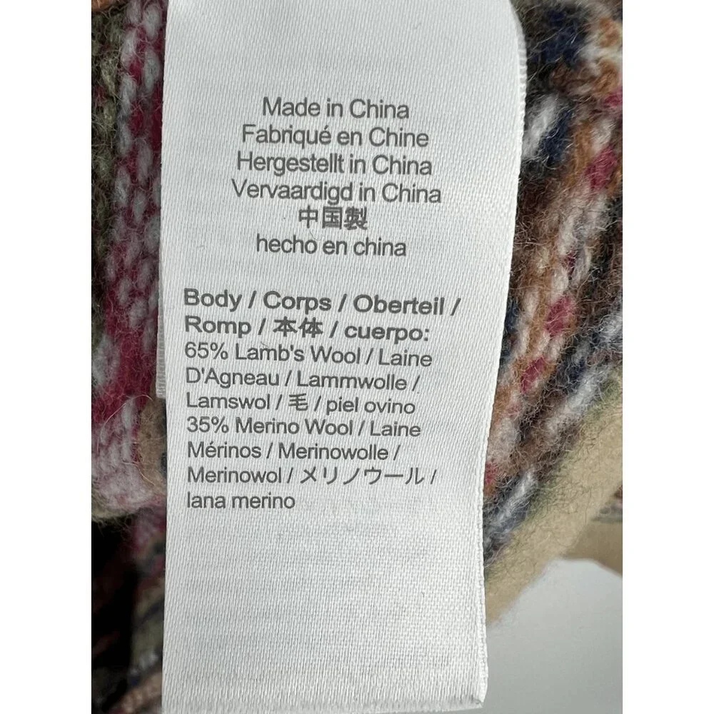 J Crew Knits Fair Isle Sweater in Lambs Wool Blend Men's Size Large AF188 - Picture 3 of 5